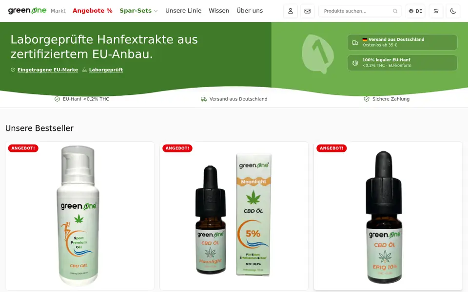Screenshot of green.one